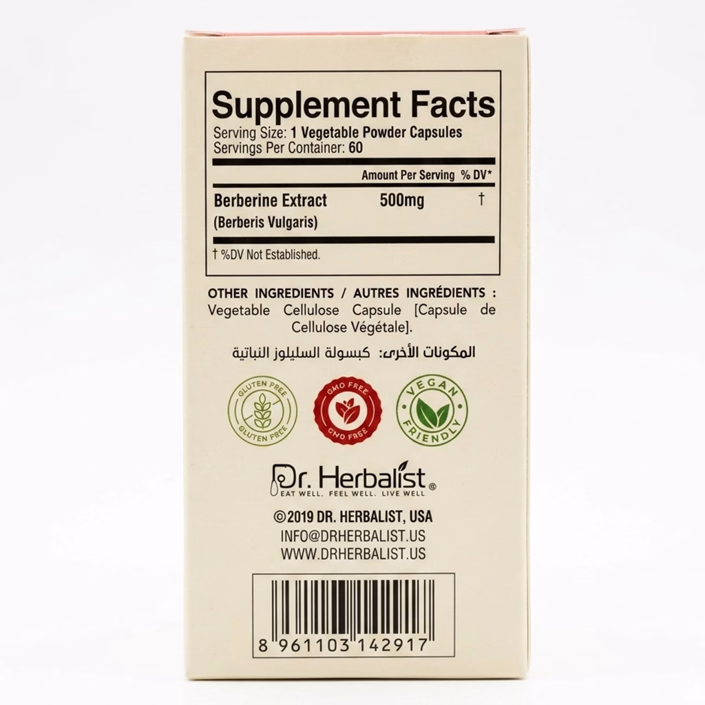 Dr. Herbalist Berberine Powder Capsules - Image 2