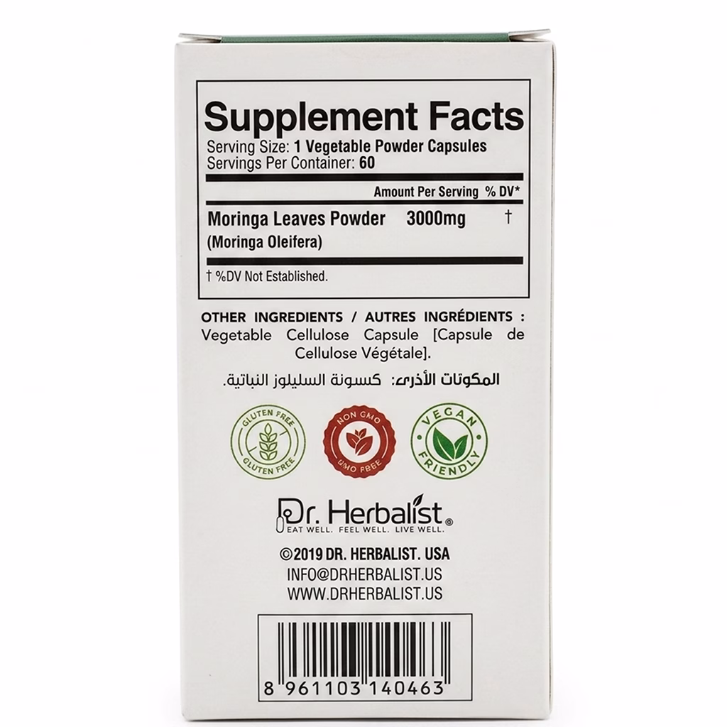 Dr. Herbalist Moringa Powder Capsules - Image 2